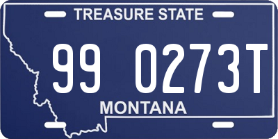 MT license plate 990273T