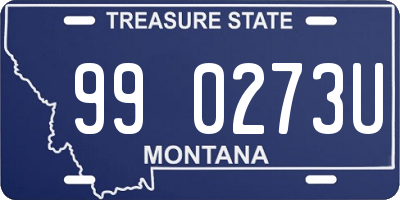 MT license plate 990273U