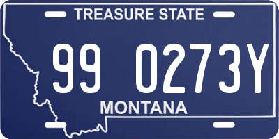 MT license plate 990273Y