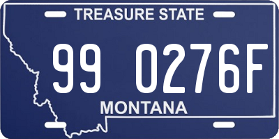 MT license plate 990276F