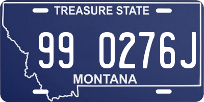 MT license plate 990276J