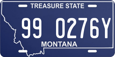 MT license plate 990276Y