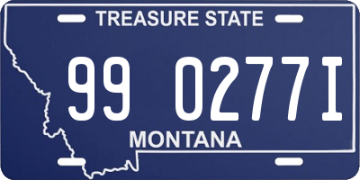 MT license plate 990277I