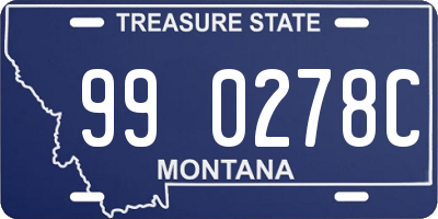 MT license plate 990278C