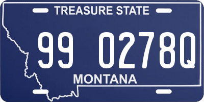 MT license plate 990278Q