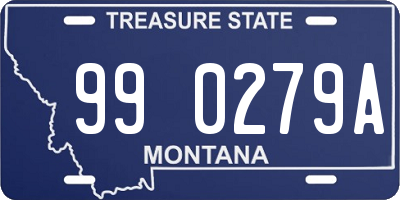 MT license plate 990279A