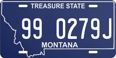 MT license plate 990279J