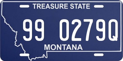 MT license plate 990279Q