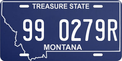 MT license plate 990279R