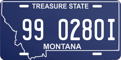 MT license plate 990280I