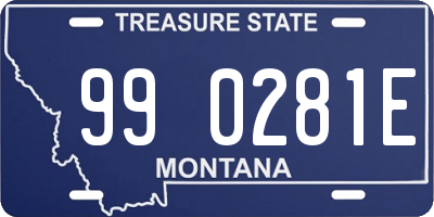 MT license plate 990281E