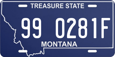 MT license plate 990281F