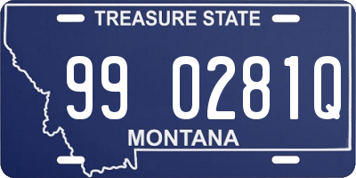 MT license plate 990281Q