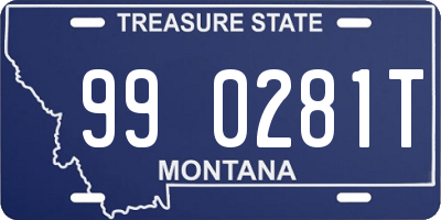 MT license plate 990281T