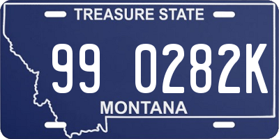 MT license plate 990282K