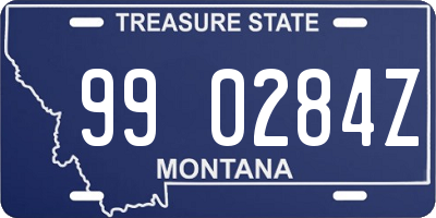 MT license plate 990284Z