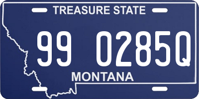 MT license plate 990285Q