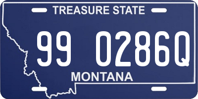 MT license plate 990286Q