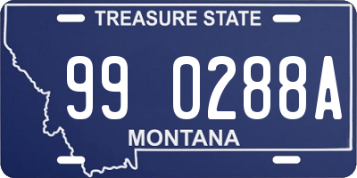MT license plate 990288A