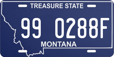 MT license plate 990288F