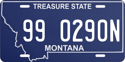 MT license plate 990290N