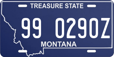 MT license plate 990290Z