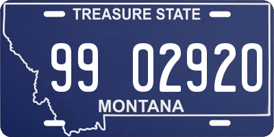 MT license plate 990292O