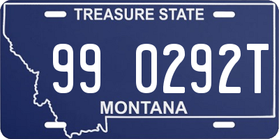 MT license plate 990292T