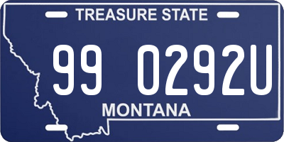 MT license plate 990292U