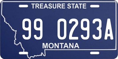 MT license plate 990293A