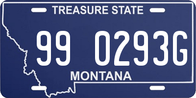 MT license plate 990293G