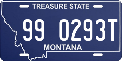 MT license plate 990293T