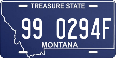 MT license plate 990294F