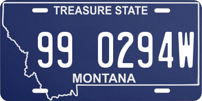 MT license plate 990294W