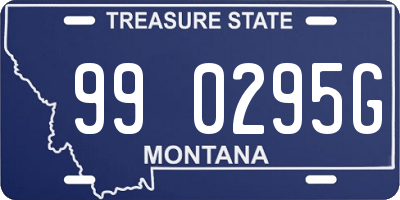 MT license plate 990295G