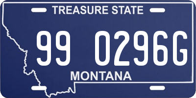 MT license plate 990296G