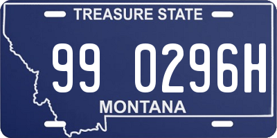 MT license plate 990296H