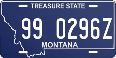 MT license plate 990296Z