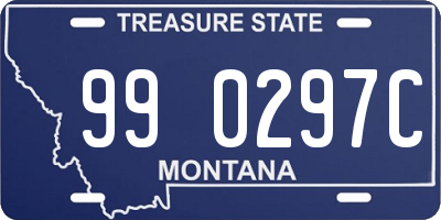 MT license plate 990297C