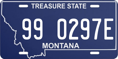 MT license plate 990297E