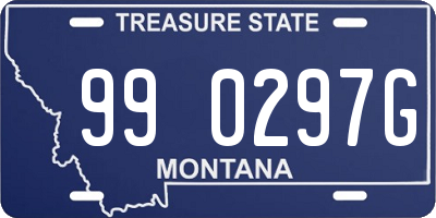 MT license plate 990297G