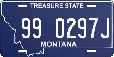 MT license plate 990297J