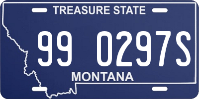 MT license plate 990297S