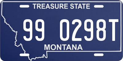 MT license plate 990298T