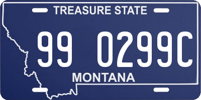 MT license plate 990299C