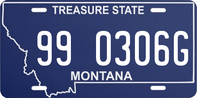 MT license plate 990306G