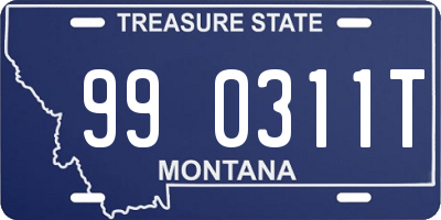 MT license plate 990311T