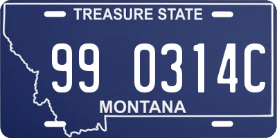 MT license plate 990314C