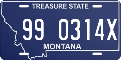 MT license plate 990314X