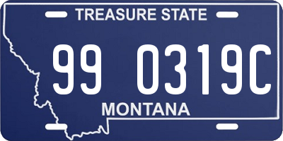 MT license plate 990319C